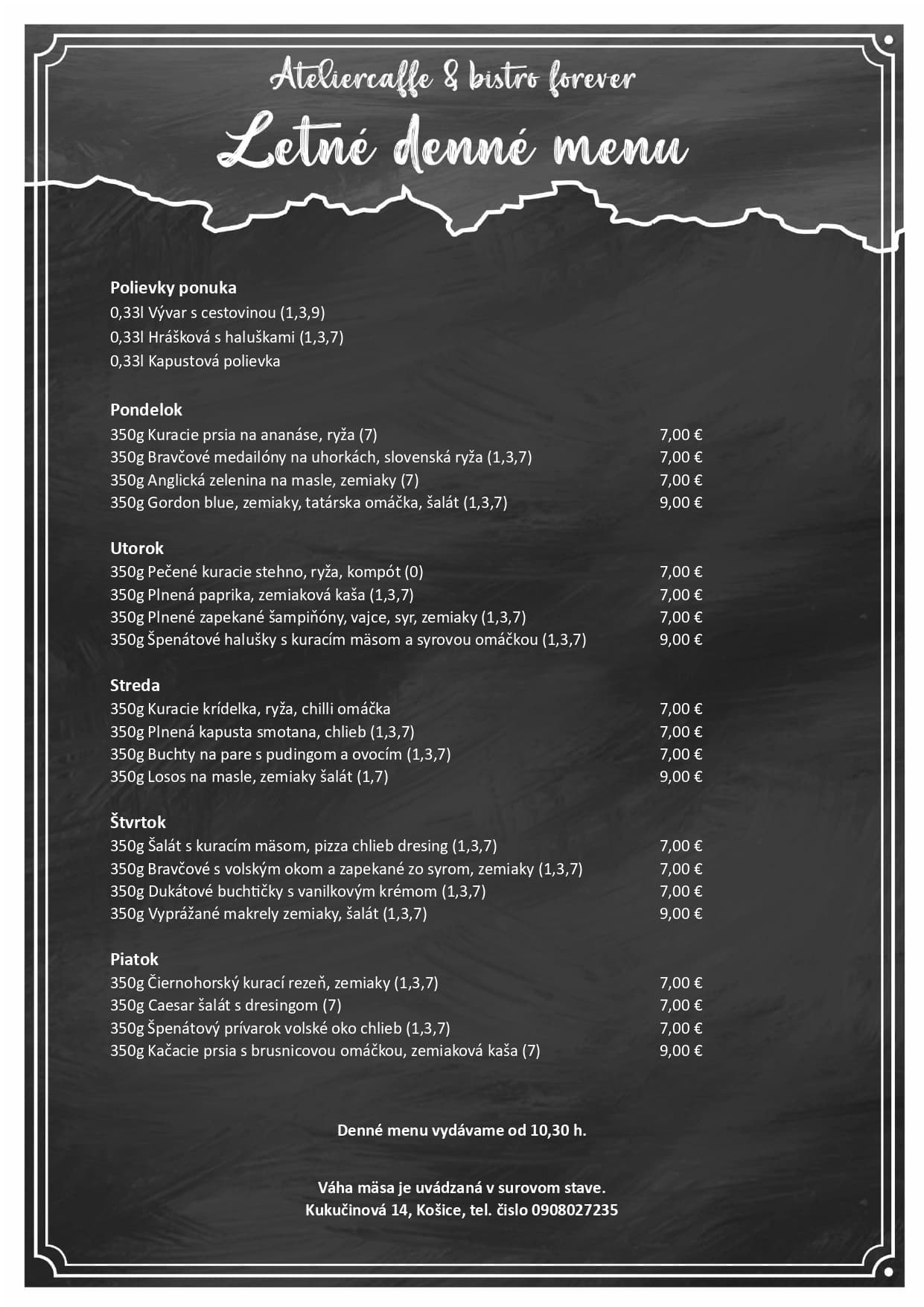 Letné menu